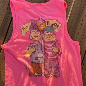 Mens Pink Graphic Tank Top